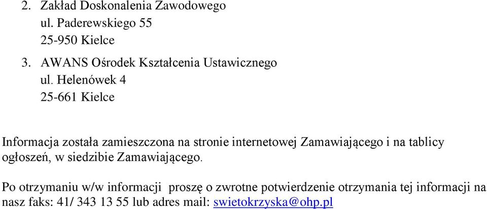 Zamawiającego.