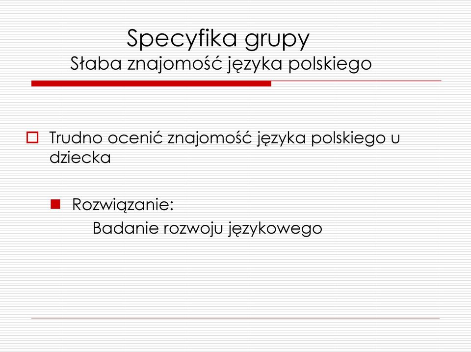 znajomość języka polskiego u