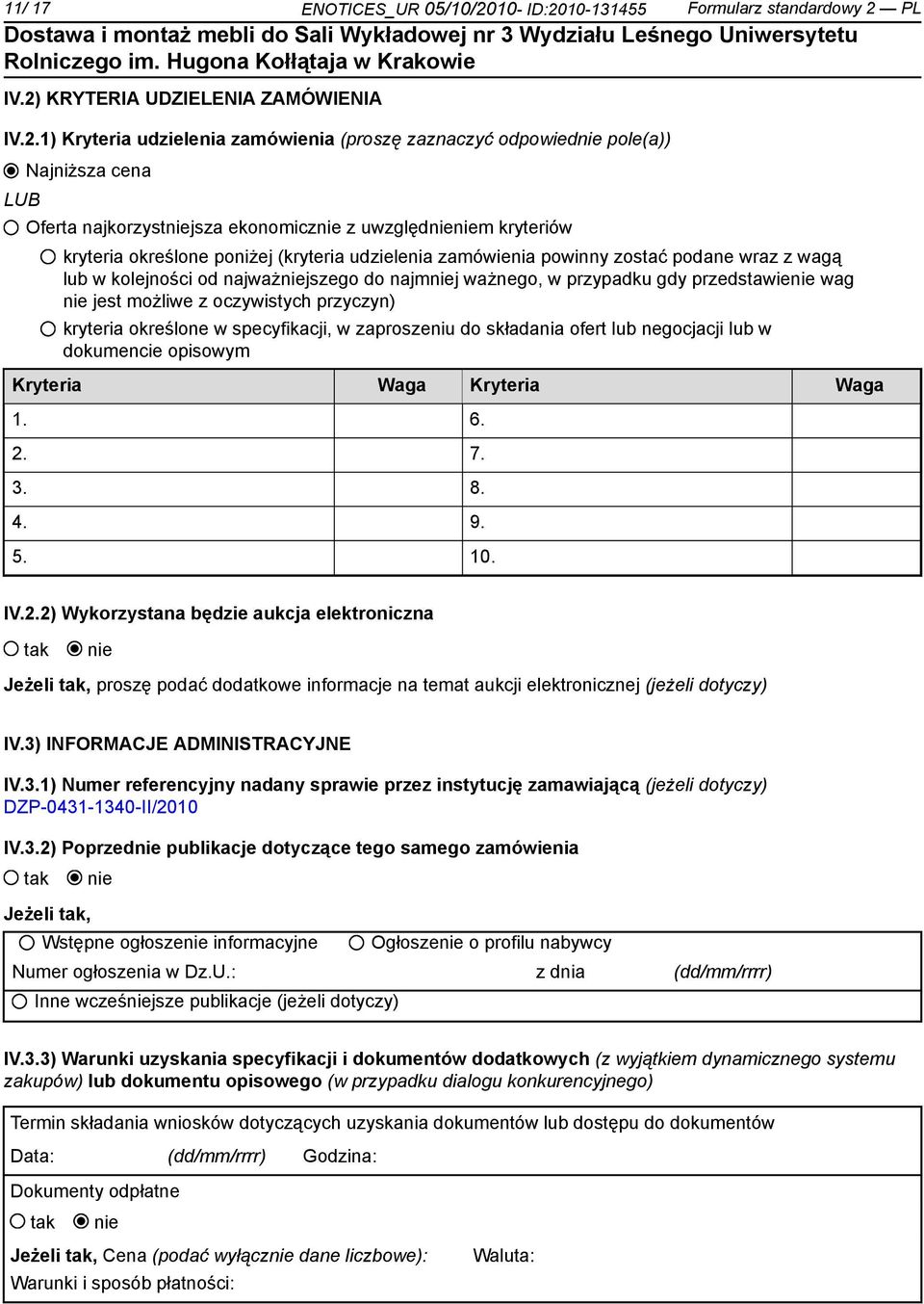10-131455 Formularz standardowy 2 