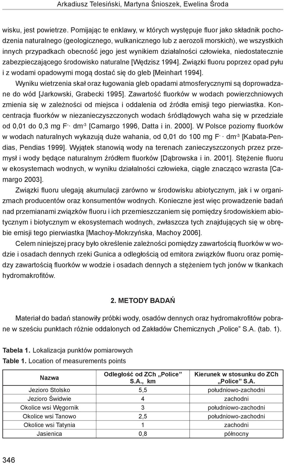 wynikiem działalności człowieka, niedostatecznie zabezpieczającego środowisko naturalne [Wędzisz 1994]. Związki fluoru poprzez opad pyłu i z wodami opadowymi mogą dostać się do gleb [Meinhart 1994].