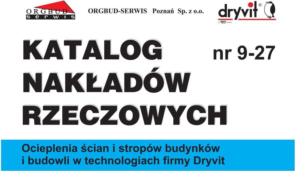 o. KATALOG nr 9-27 NAK ADÓW