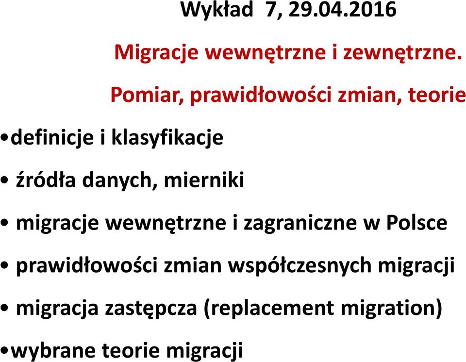danych, mierniki migracje wewnętrzne i zagraniczne w Polsce