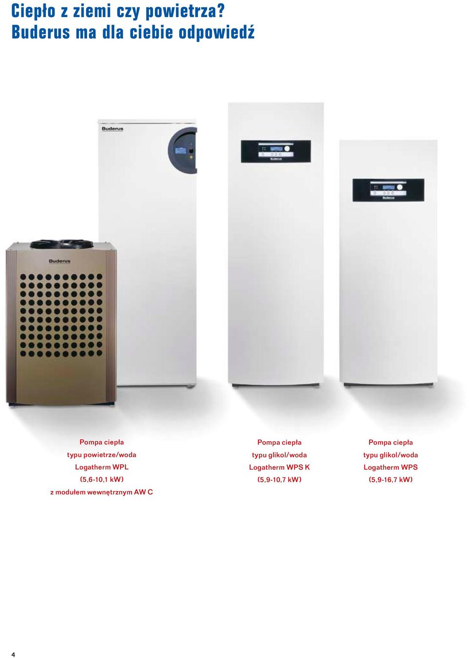 Logatherm WPL (5,6-10,1 kw) z modułem wewnętrznym AW C Pompa ciepła