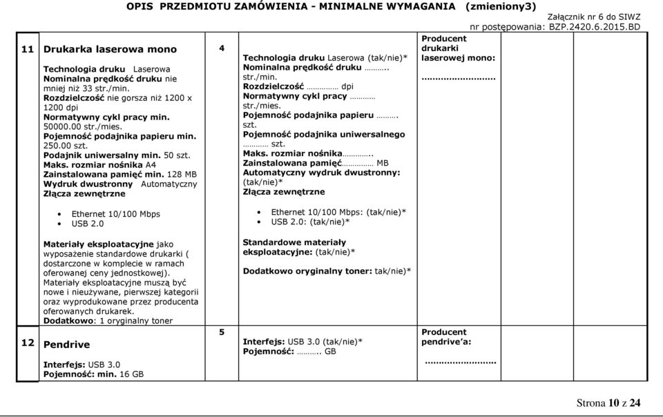 128 MB Wydruk dwustronny Automatyczny Złącza zewnętrzne 4 Technologia druku Laserowa Nominalna prędkość druku.. str./min. Rozdzielczość dpi Normatywny cykl pracy str./mies.