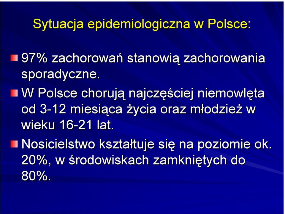 W Polsce chorują najczęściej niemowlęta od 3-123 miesiąca życia