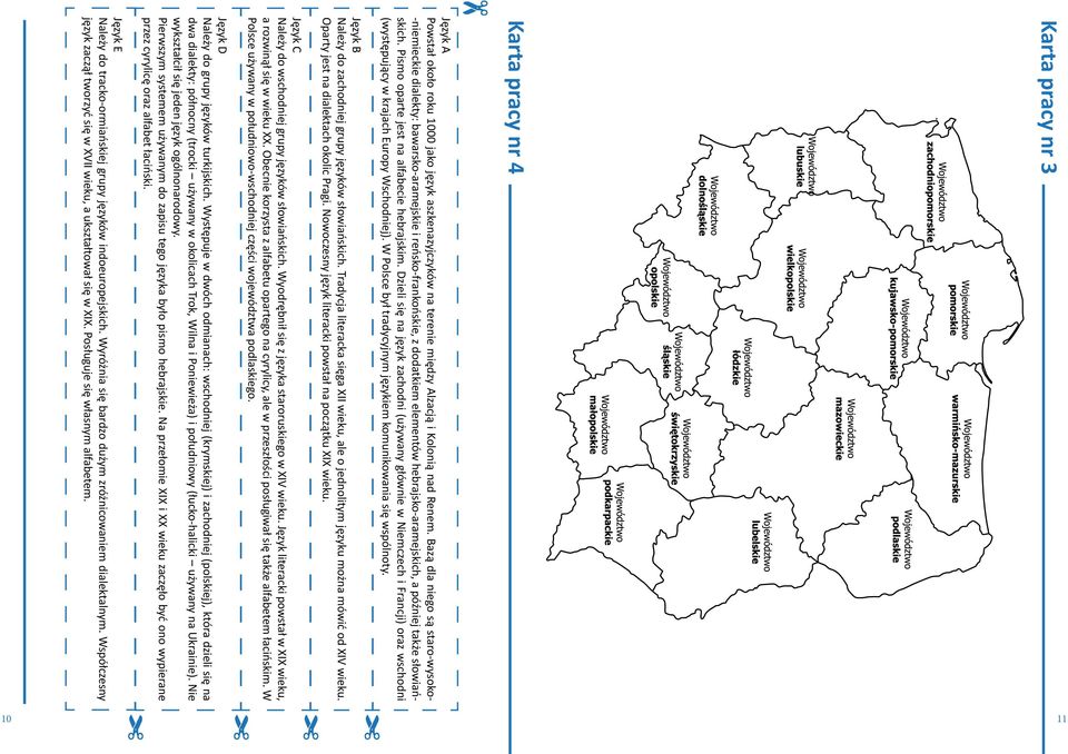 Pismo oparte jest na alfabecie hebrajskim. Dzieli się na język zachodni (używany głównie w Niemczech i Francji) oraz wschodni (występujący w krajach Europy Wschodniej).