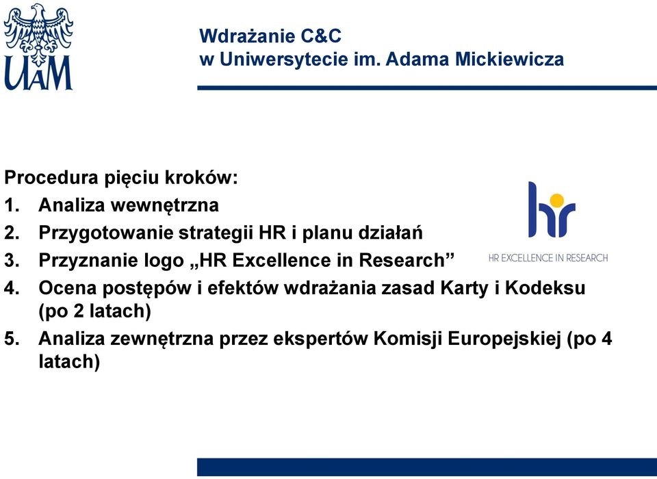 Przyznanie logo HR Excellence in Research 4.