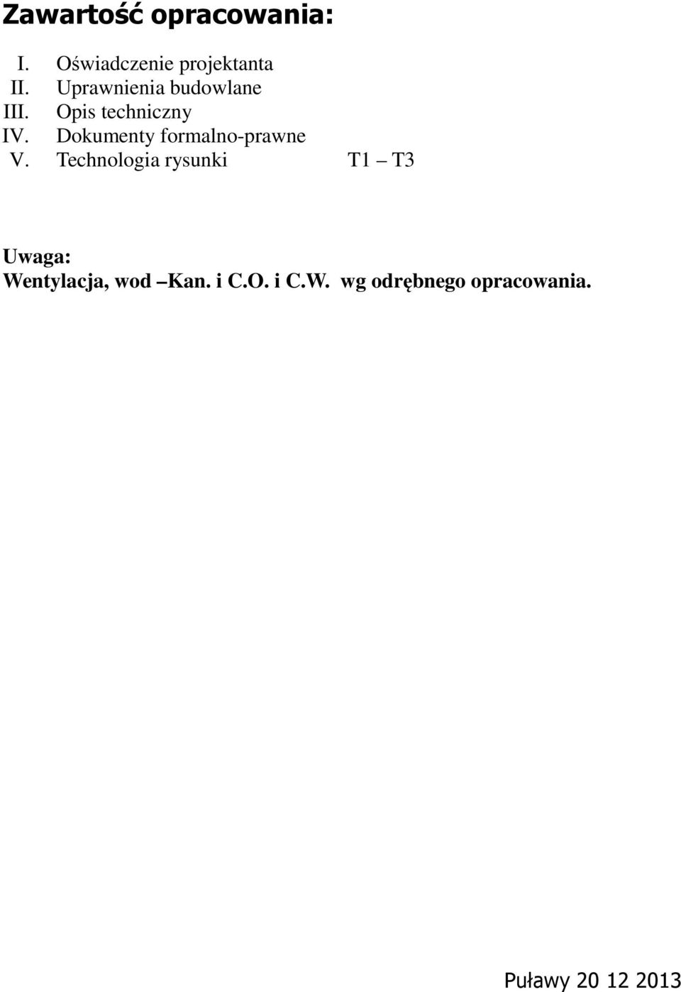 Dokumenty formalno-prawne V.