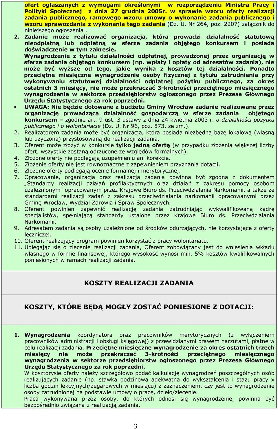 2207) załącznik do niniejszego ogłoszenia. 2.