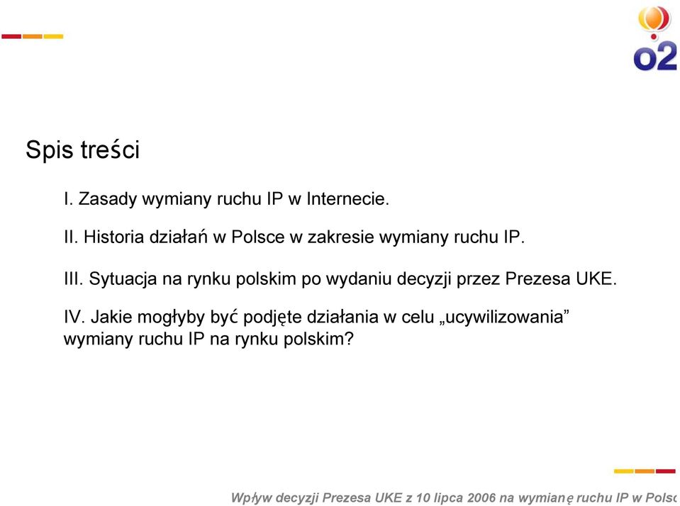 Sytuacja na rynku polskim po wydaniu decyzji przez Prezesa UKE. IV.