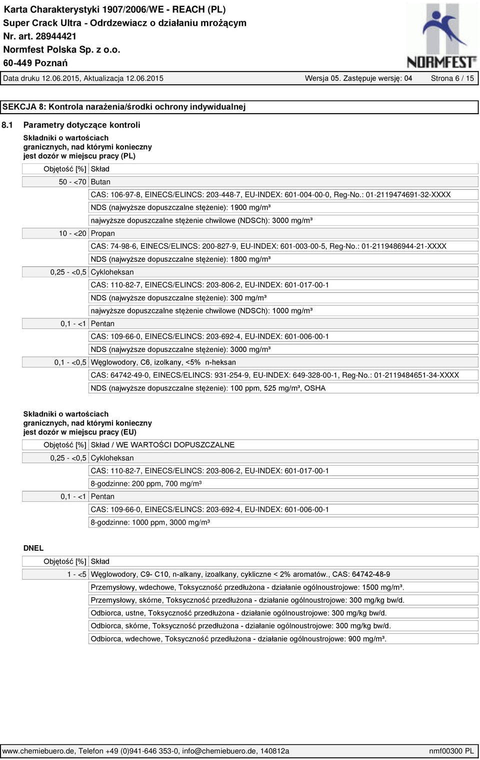 EINECS/ELINCS: 203-448-7, EU-INDEX: 601-004-00-0, Reg-No.