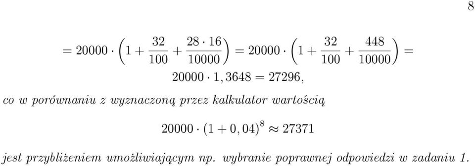 kalkulator wartościa 000 +004) 8 2737 jest