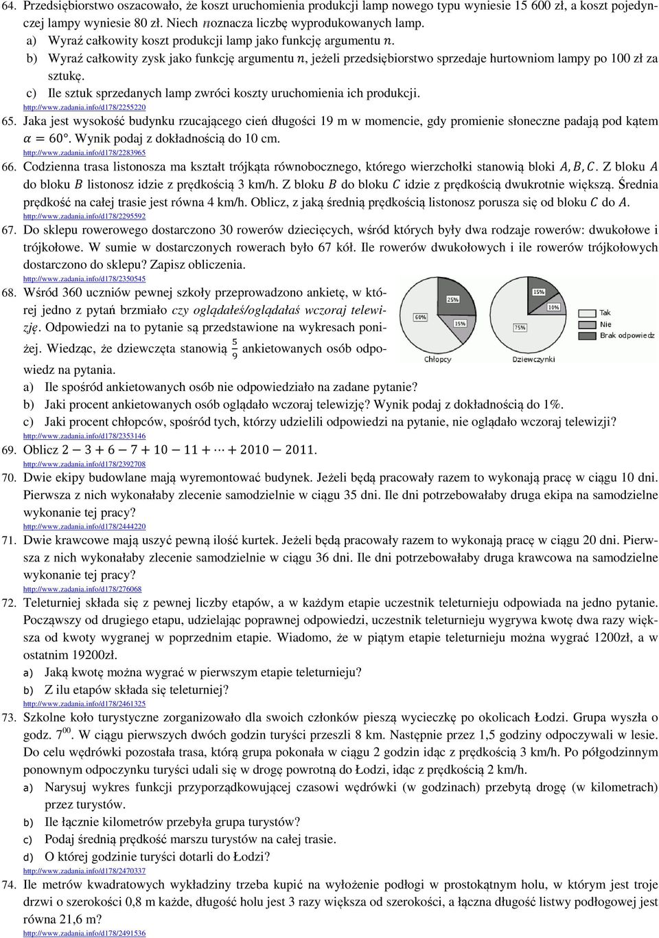 Zadania z treścią poziom podstawowy (opracowanie: Mirosława Gałdyś na bazie  - PDF Darmowe pobieranie