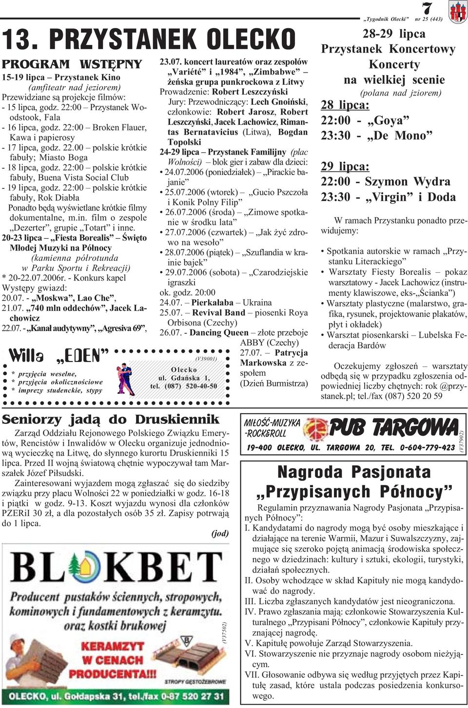 22:00 polskie krótkie fabu³y, Rok Diab³a Ponadto bêd¹ wyœwietlane krótkie filmy dokumentalne, m.in. film o zespole Dezerter, grupie Totart i inne.