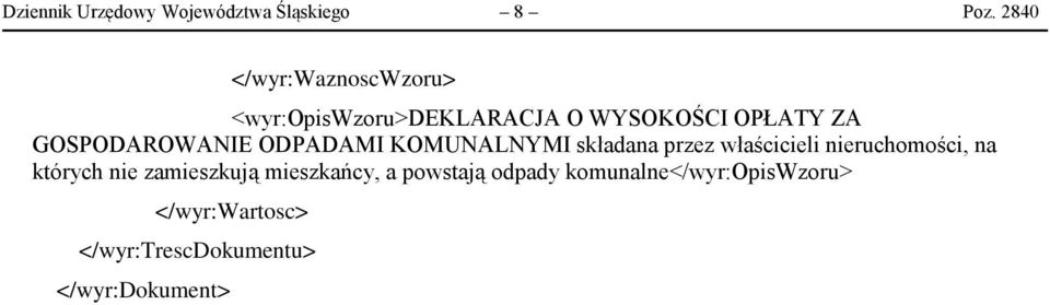 GOSPODAROWANIE ODPADAMI KOMUNALNYMI składana przez właścicieli nieruchomości, na