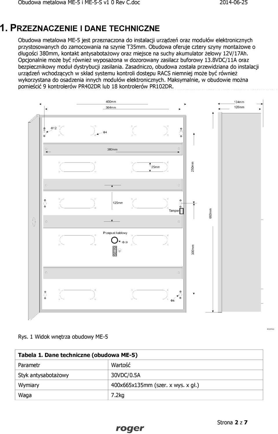 Opcjonalnie może być również wyposażona w dozorowany zasilacz buforowy 13.8VDC/11A oraz bezpiecznikowy moduł dystrybucji zasilania.