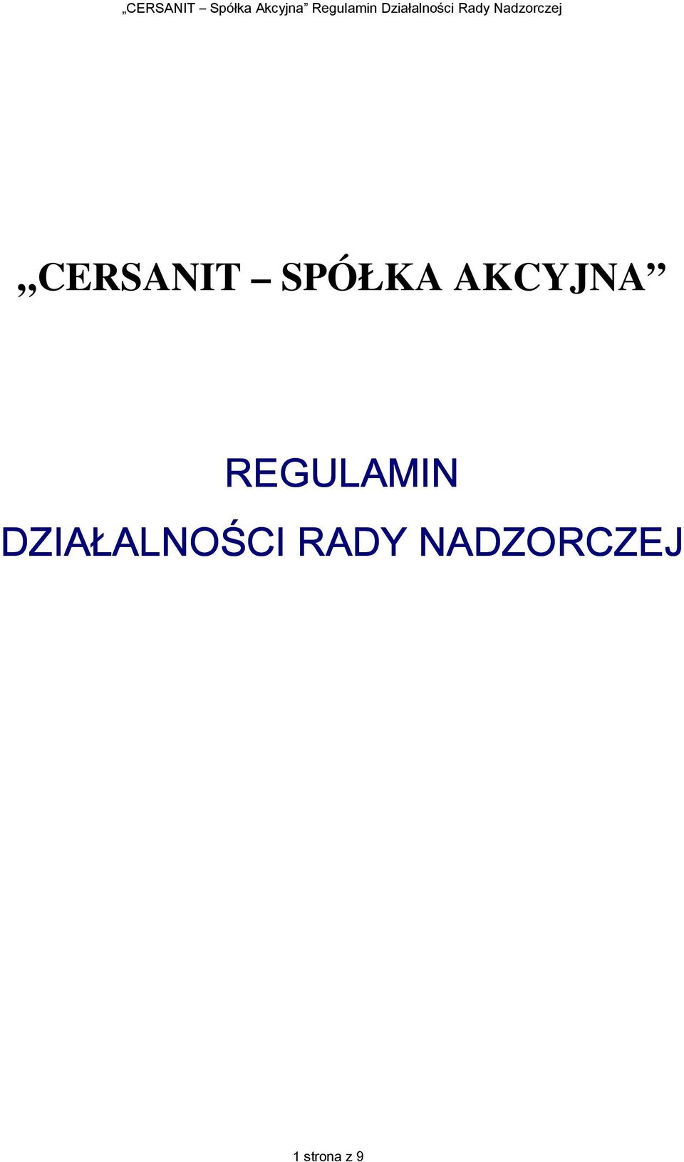 DZIAŁALNOŚCI RADY