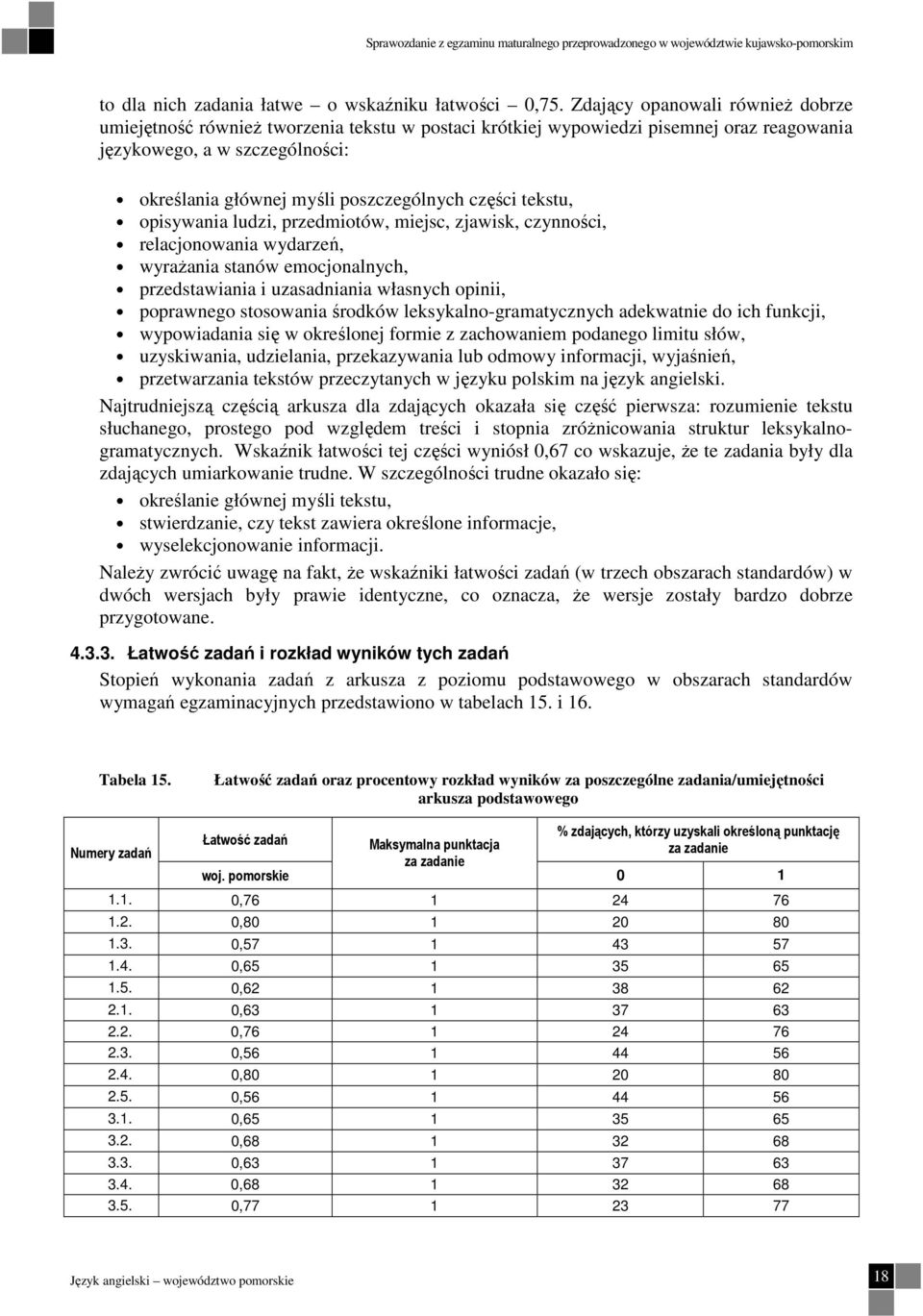 części tekstu, opisywania ludzi, przedmiotów, miejsc, zjawisk, czynności, relacjonowania wydarzeń, wyraŝania stanów emocjonalnych, przedstawiania i uzasadniania własnych opinii, poprawnego stosowania