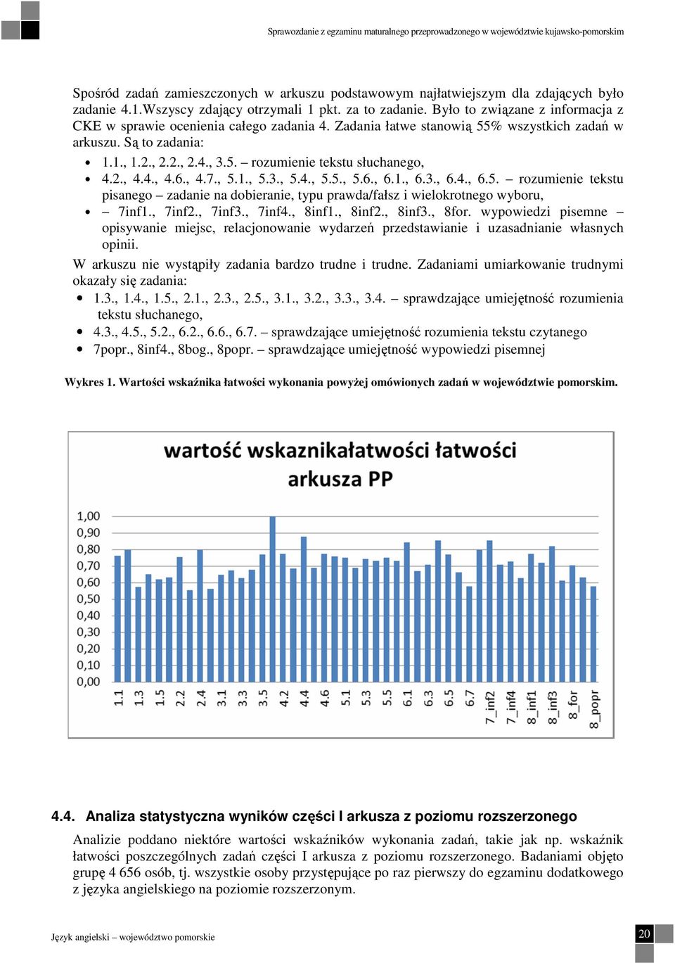 2., 2.2., 2.4., 3.5. rozumienie tekstu słuchanego, 4.2., 4.4., 4.6., 4.7., 5.1., 5.3., 5.4., 5.5., 5.6., 6.1., 6.3., 6.4., 6.5. rozumienie tekstu pisanego zadanie na dobieranie, typu prawda/fałsz i wielokrotnego wyboru, 7inf1.