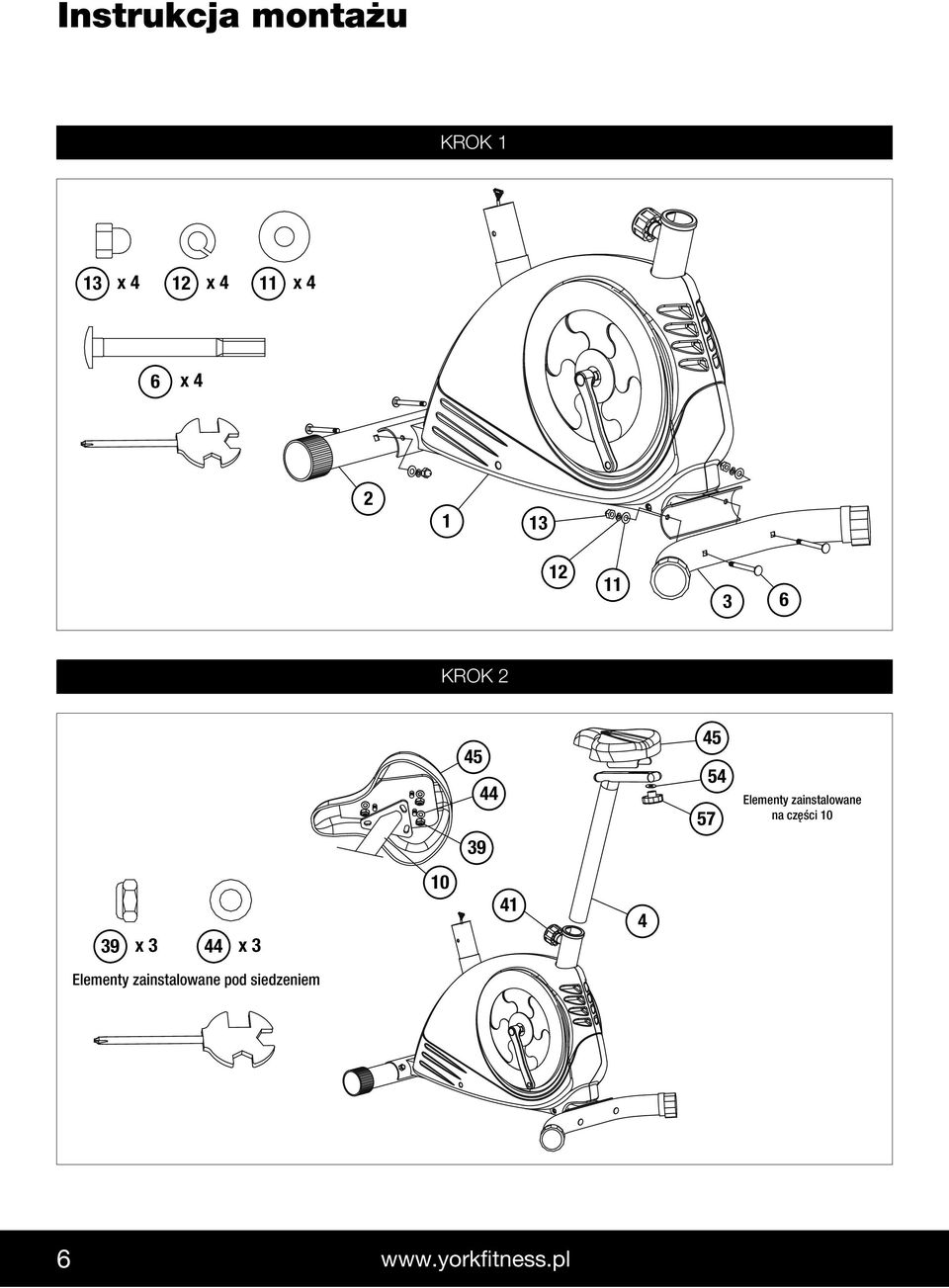 #0 na części 0 39 x 3 44 x 3 0 4 4 Elementy Parts zainstalowane