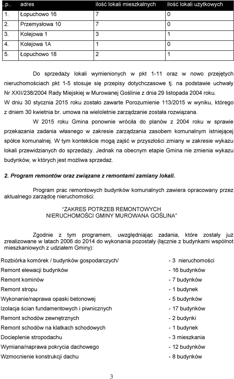 na podstawie uchwały Nr XXII/238/2004 Rady Miejskiej w Murowanej Goślinie z dnia 29 listopada 2004 roku.