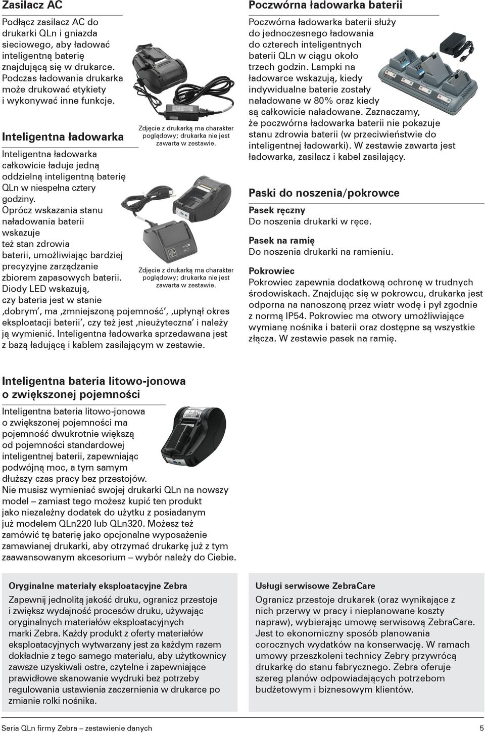 Inteligentna ładowarka Inteligentna ładowarka całkowicie ładuje jedną oddzielną inteligentną baterię QLn w niespełna cztery godziny.