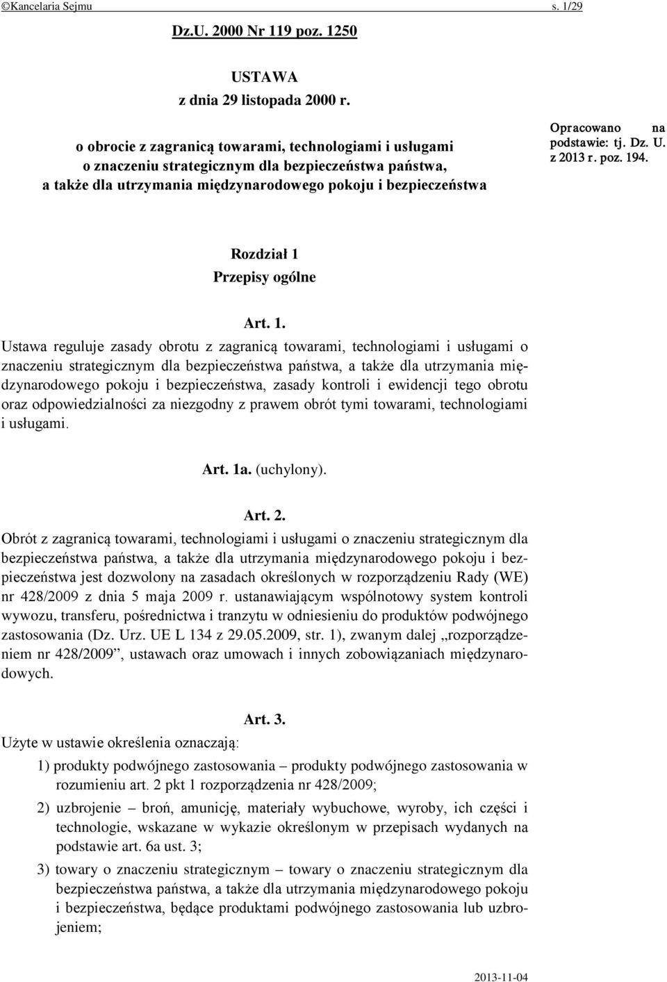 tj. Dz. U. z 2013 r. poz. 19