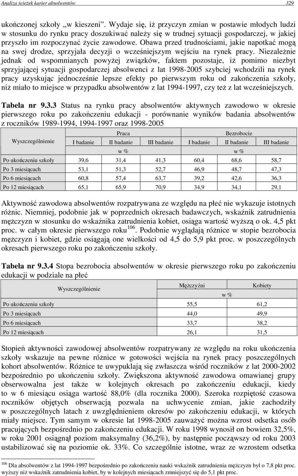 Obawa przed trudnościami, jakie napotkać mogą na swej drodze, sprzyjała decyzji o wcześniejszym wejściu na rynek pracy.