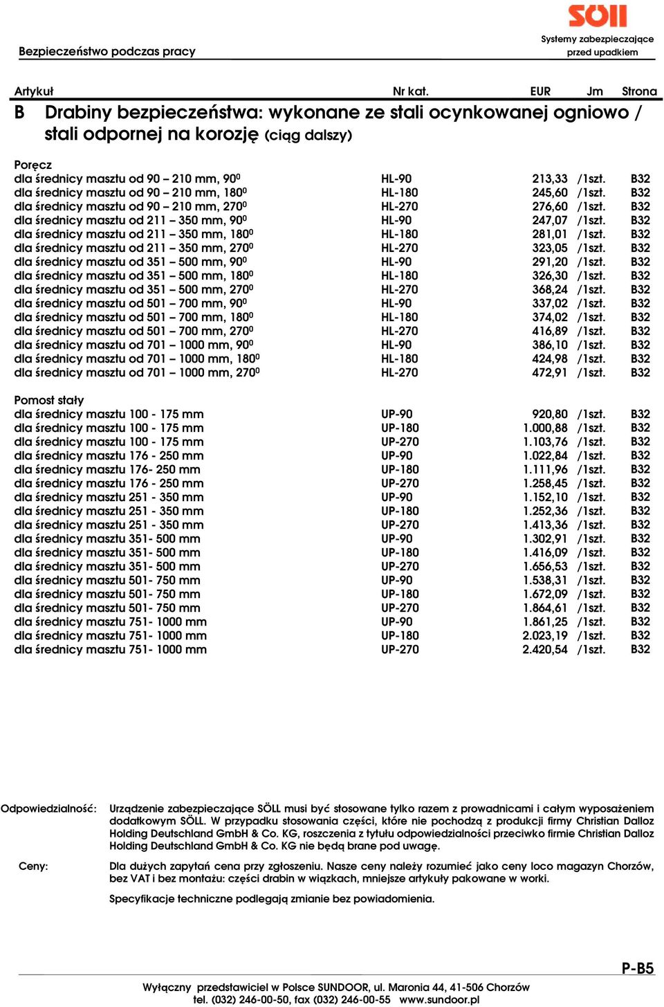 dla średnicy masztu od 351 500 mm, 180 0 dla średnicy masztu od 351 500 mm, 270 0 dla średnicy masztu od 501 700 mm, 90 0 dla średnicy masztu od 501 700 mm, 180 0 dla średnicy masztu od 501 700 mm,