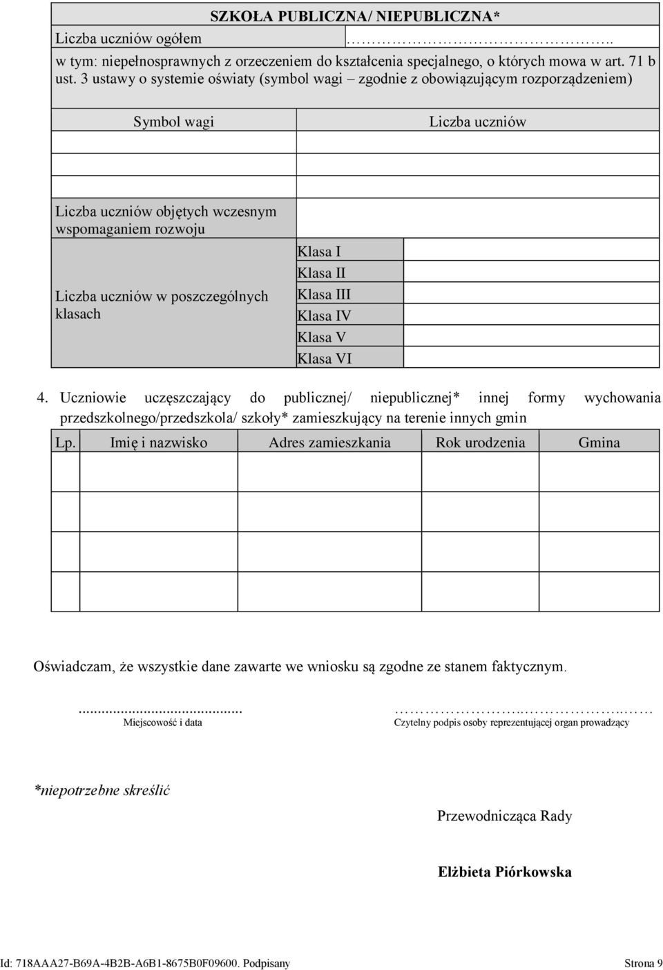 klasach Klasa I Klasa II Klasa III Klasa IV Klasa V Klasa VI 4.