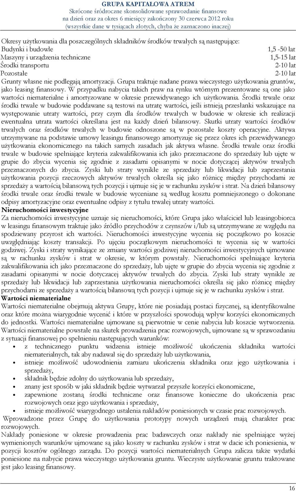 W przypadku nabycia takich praw na rynku wtórnym prezentowane są one jako wartości niematerialne i amortyzowane w okresie przewidywanego ich uŝytkowania.