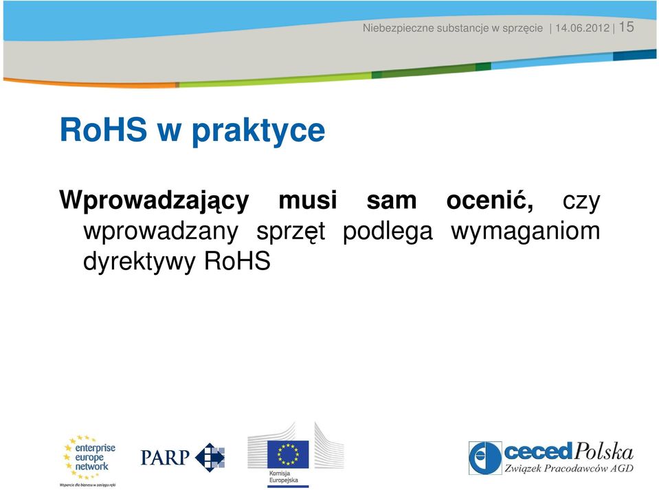 Wprowadzający musi sam ocenić, czy