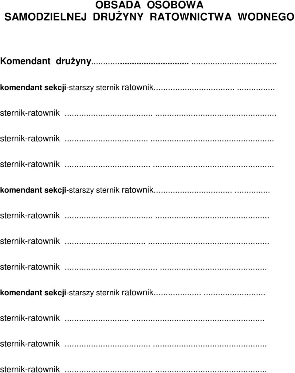 ..... sternik-ratownik.