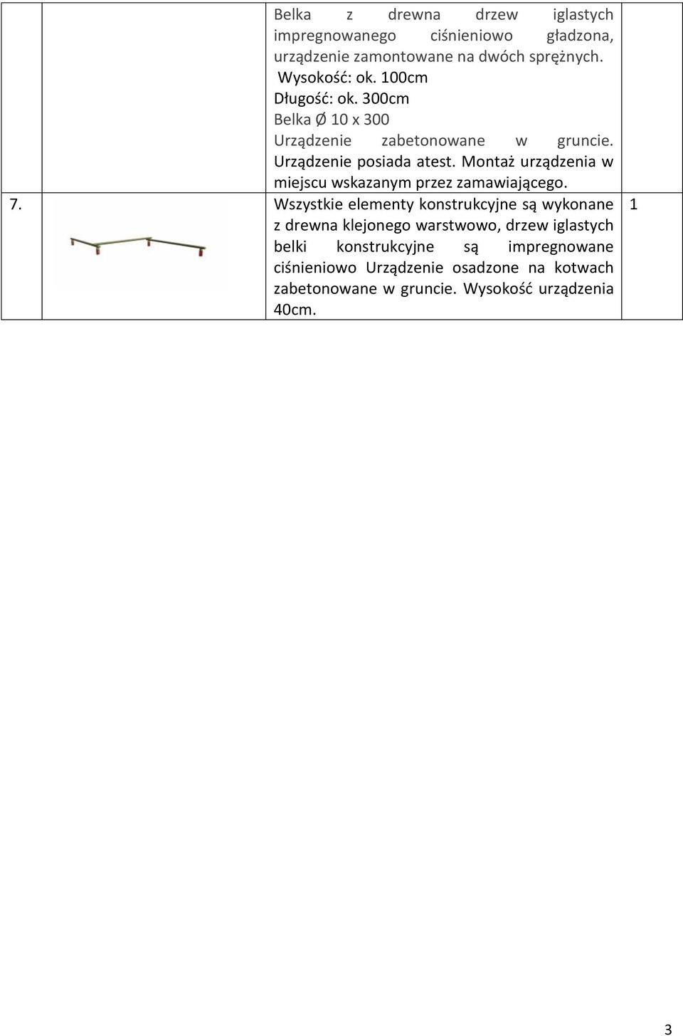 Montaż urządzenia w miejscu wskazanym przez zamawiającego. 7.