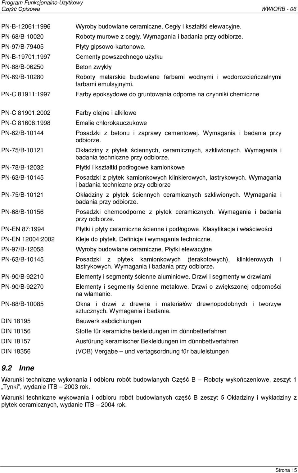 Farby epoksydowe do gruntowania odporne na czynniki chemiczne PN-C 81901:2002 PN-C 81608:1998 PN-62/B-10144 PN-75/B-10121 PN-78/B-12032 PN-63/B-10145 PN-75/B-10121 PN-68/B-10156 PN-EN 87:1994 PN-EN