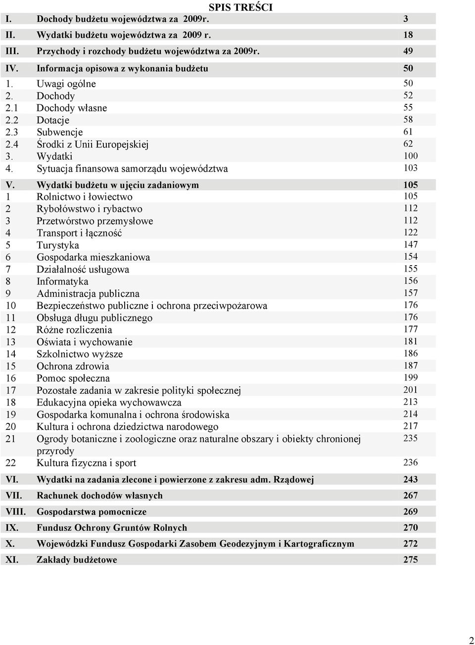 budżetu w ujęciu zadaniowym 105 1 Rolnictwo i łowiectwo 105 2 Rybołówstwo i rybactwo 112 3 Przetwórstwo przemysłowe 112 4 Transport i łączność 122 5 Turystyka 147 6 Gospodarka mieszkaniowa 154 7