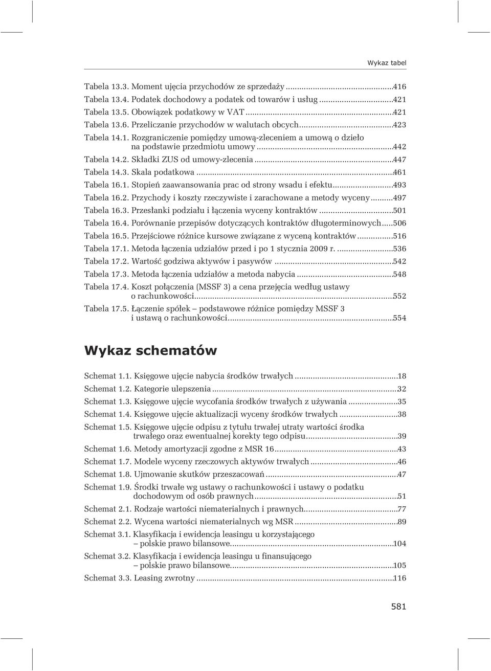 ..461 Tabela 16.1. Stopień zaawansowania prac od strony wsadu i efektu...493 Tabela 16.2. Przychody i koszty rzeczywiste i zarachowane a metody wyceny...497 Tabela 16.3. Przesłanki podziału i łączenia wyceny kontraktów.