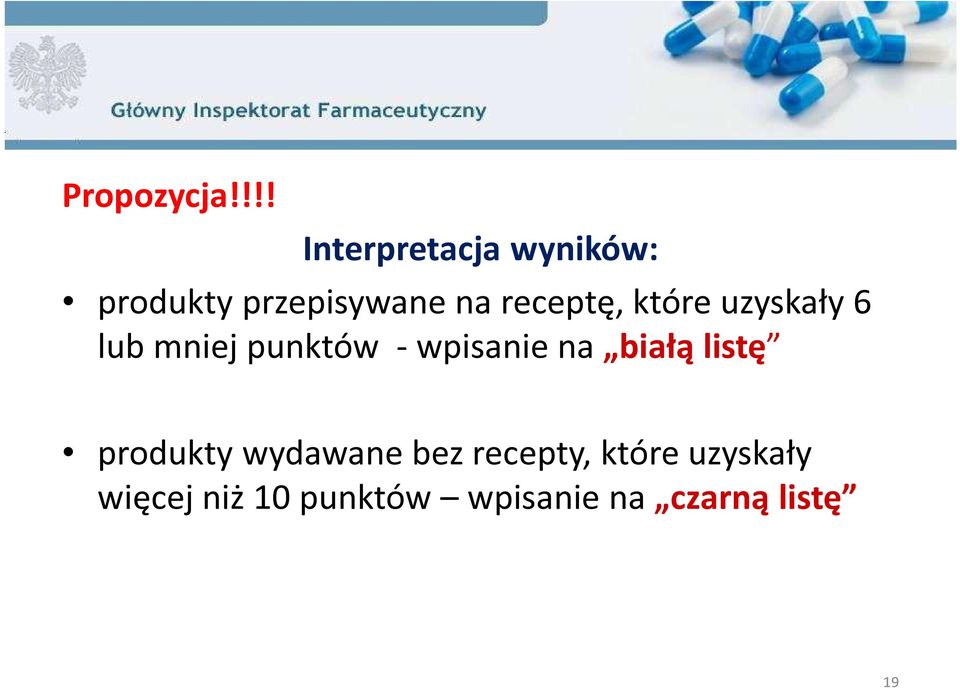 wpisanie na białą listę produkty wydawane bez