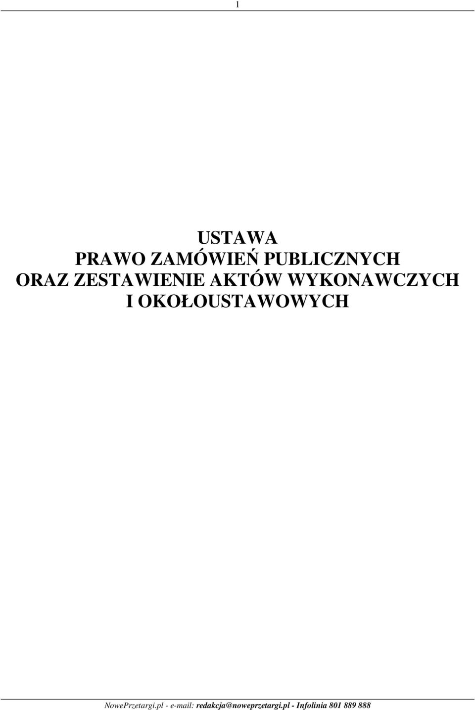 ORAZ ZESTAWIENIE AKTÓW