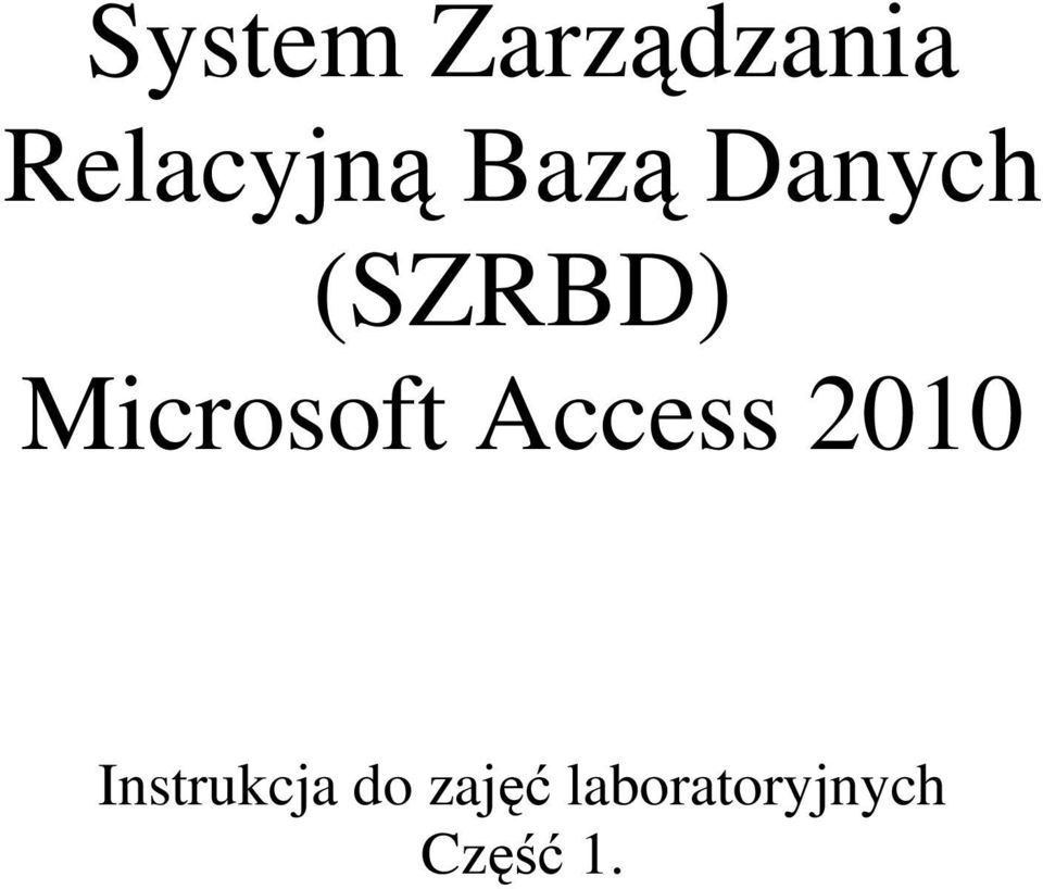 Microsoft Access 2010