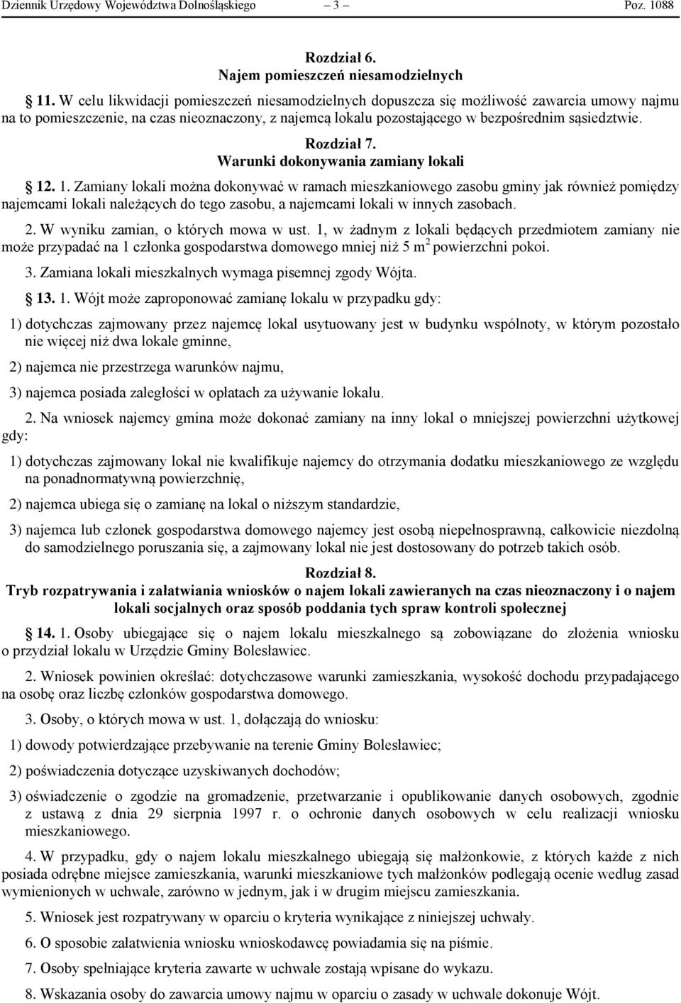 Rozdział 7. Warunki dokonywania zamiany lokali 12