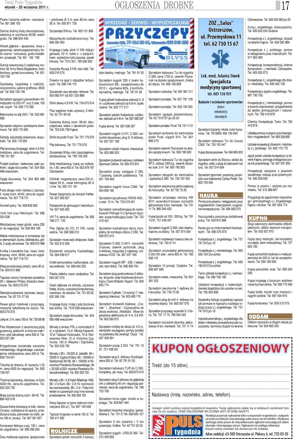 601 160 766 Dachówkê, karpiówkê z rozbiórki, oczyszczona, palona grafitowa, 8500 szt. Tel. 600 135 193 Sprzedam agregat z parownikiem i klimatyzator na 200 m 2, rury 2 cale, 100 b, ocynk. Tel. 693 775 490 etoniarkê na si³ê 250 l.