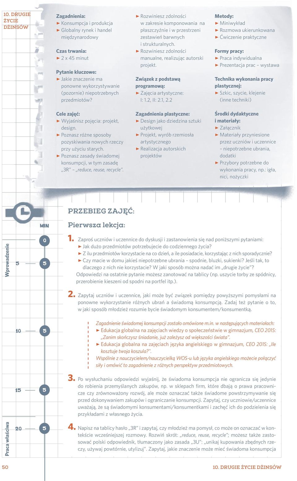 E Rozwiniesz zdolności manualne, realizując autorski projekt. Związek z podstawą programową: E Zajęcia artystyczne: I: 1.2, II: 2.1, 2.