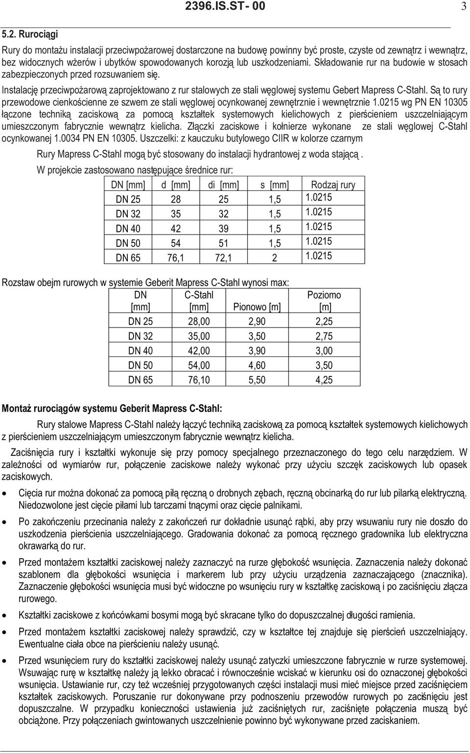 Składowanie rur na budowie w stosach zabezpieczonych przed rozsuwaniem się. Instalację przeciwpożarową zaprojektowano z rur stalowych ze stali węglowej systemu Gebert Mapress C-Stahl.