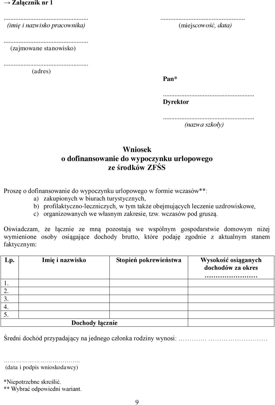 profilaktyczno-leczniczych, w tym także obejmujących leczenie uzdrowiskowe, c) organizowanych we własnym zakresie, tzw. wczasów pod gruszą.