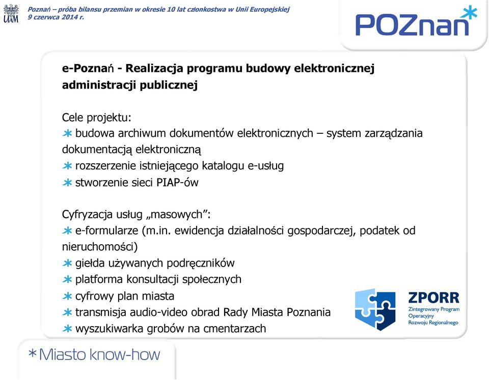 Cyfryzacja usług masowych : e-formularze (m.in.
