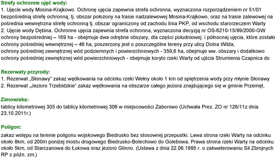 Ujęcie wody Dębina.