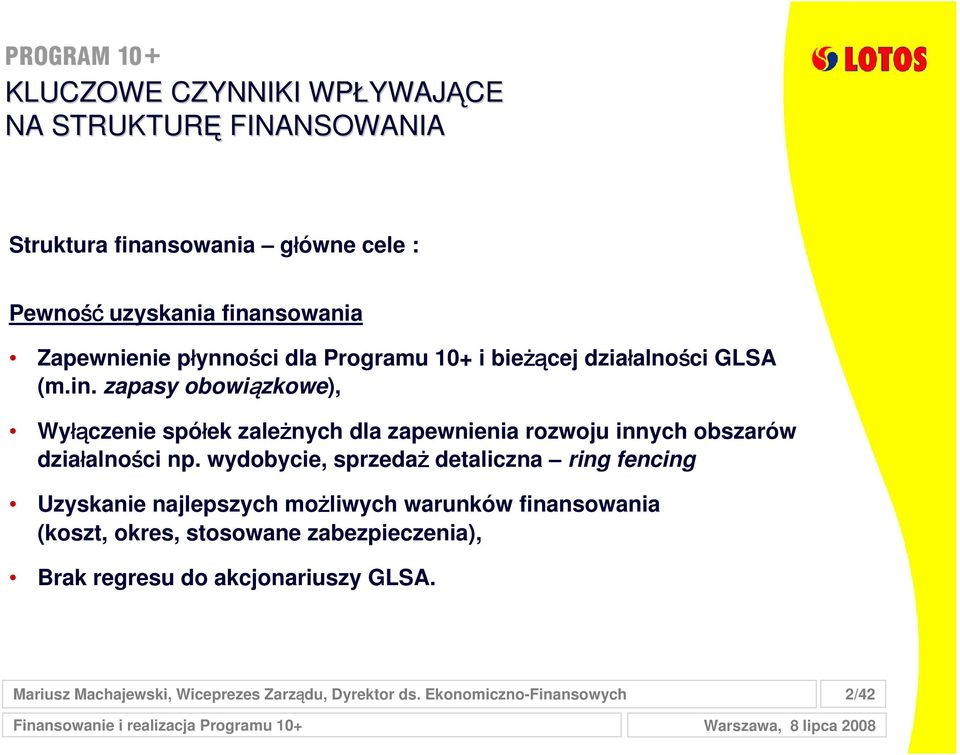 zapasy obowiązkowe), Wyłą łączenie spółek zależnych dla zapewnienia rozwoju innych obszarów działalności np.