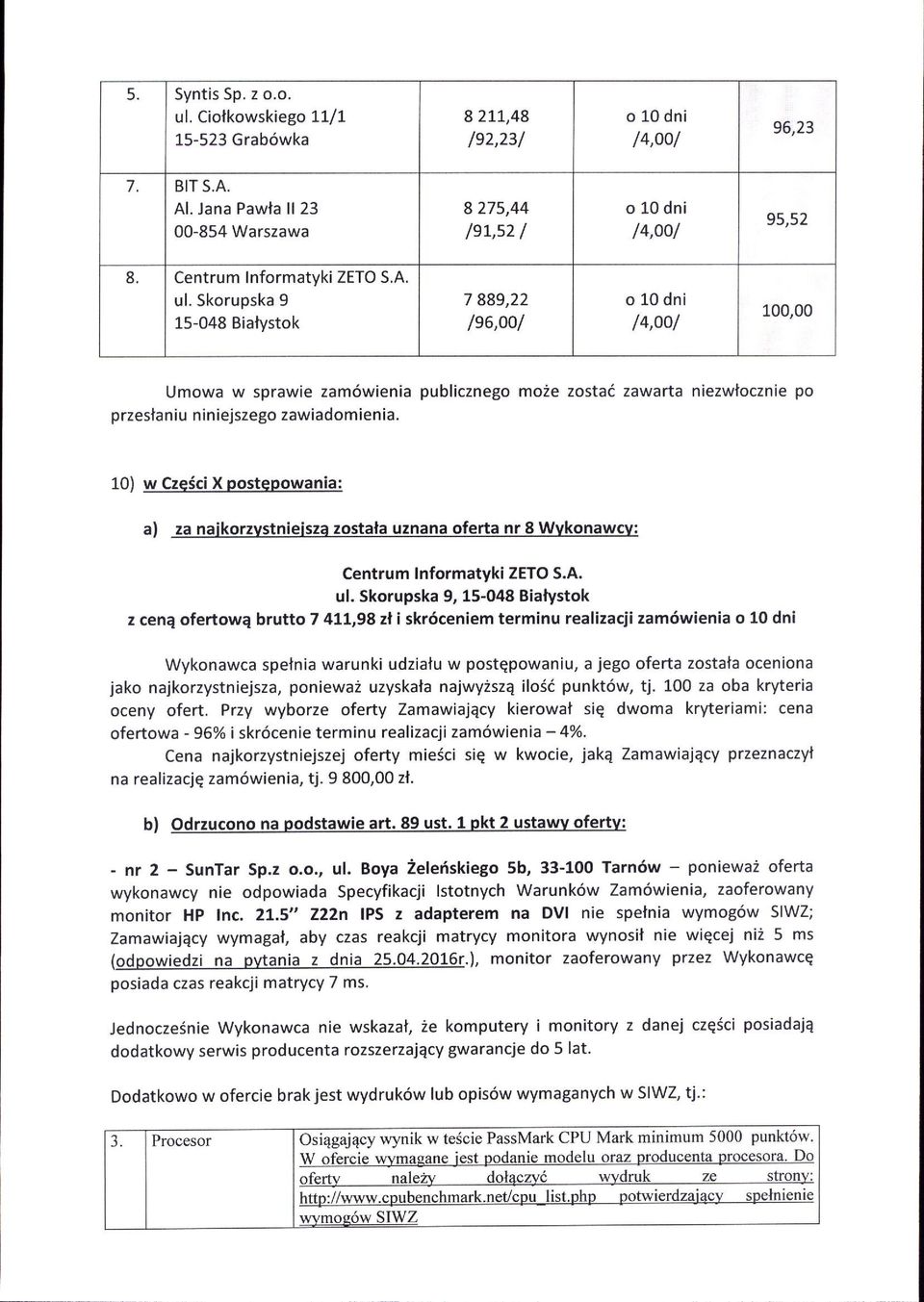 10) w Cze5ci X postepowan