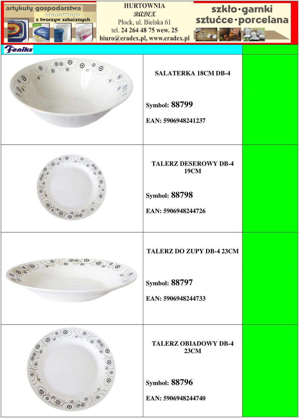 5906948244726 TALERZ DO ZUPY DB-4 23CM Symbol: 88797